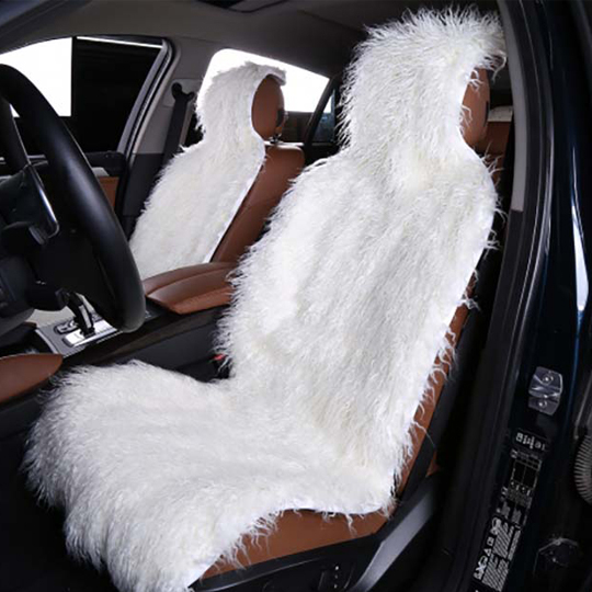 Накидки на сиденья шерсти Белая (2шт) [1]