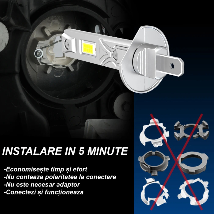 Set 2 lampi Led H1 (100W) 12V [2]