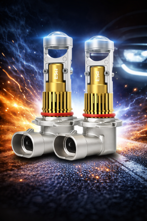 LUMINI AUTO - Set 2 lămoi led HB3 cu linză