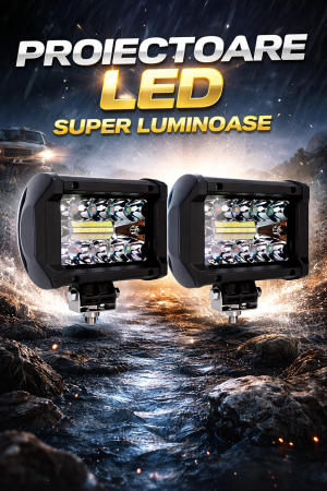 Faruri Auto - Set 2 faruri led (10cm x 8cm)