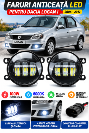 LUMINI AUTO - Faruri anticeata LED Dacia Logan 2004-2012 (2buc)