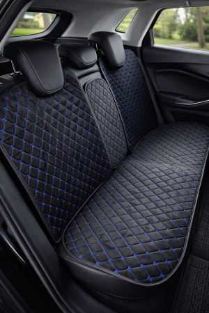 Huse auto Velur spate (negru cu nuanță albastră)