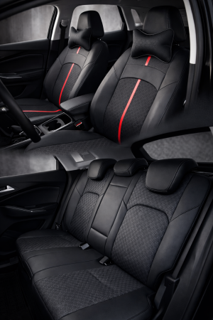 Huse Scaune - Huse auto (WISAT) NEGRU 5 locuri