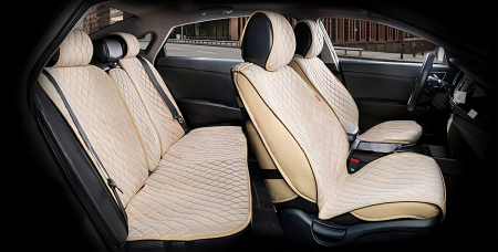 Huse Auto - Комплект Накид.-чехол альк.Бежавый (пер+зад)