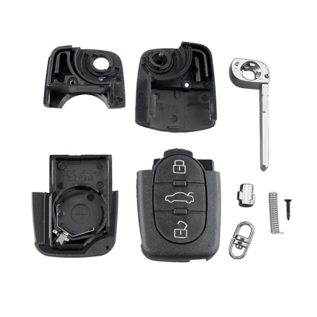 Корпус ключа Audi, VW, 3кнопки круг [3]