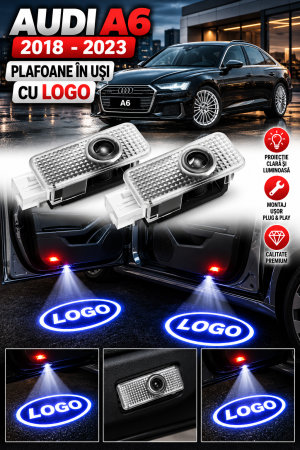 LUMINI AUTO - Set 2 Lampi Portiere Auto Audi A6 C6 (2018-2023)