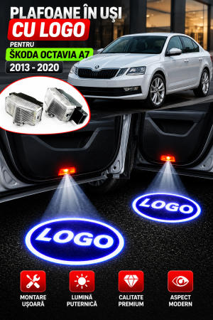 LUMINI AUTO - Set 2 Lampi Portiere Auto Skoda Octavia III (2013-2020)