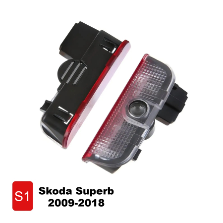Plafon in uși LOGO - Set 2 Lampi Portiere Auto Skoda (PMC-S1)