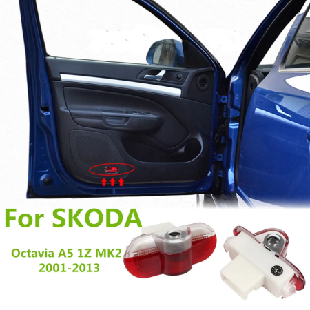 Plafon in uși LOGO - Set 2 Lampi Portiere Auto Skoda (PMC-S3)