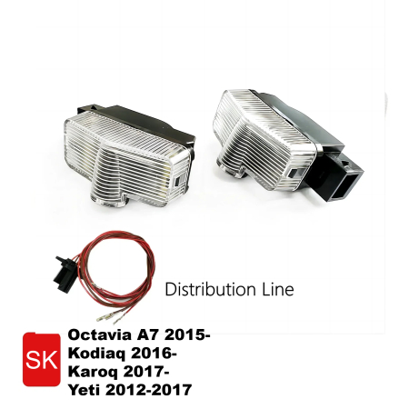 Plafon in uși LOGO - Set 2 Lampi Portiere Auto Skoda (PMC-SK)