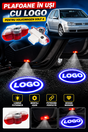 Plafon in uși LOGO - Set 2 Lampi Portiere Auto Volkswagen Golf IV (1997-2003)