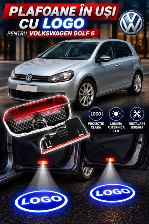 Plafon in uși LOGO - Set 2 Lampi Portiere Auto Volkswagen Golf VI (2008-2012)