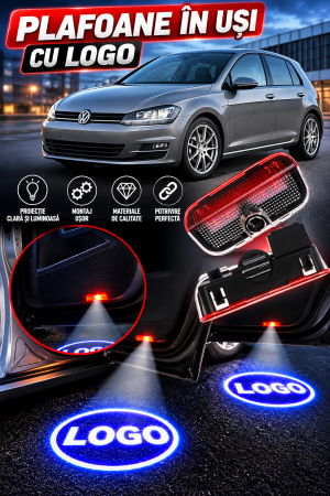 Plafon in uși LOGO - Set 2 Lampi Portiere Auto Volkswagen Golf VII (2012-2020)
