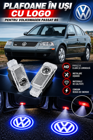 Plafon in uși LOGO - Set 2 Lampi Portiere Auto Volkswagen Passat B5 (1996-2005)