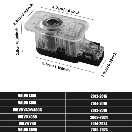 Plafon in uși LOGO - Set 2 Lampi Portiere Auto Volvo (PMC-VO)