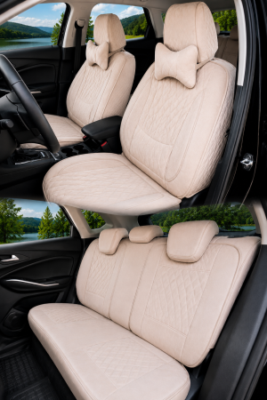 ACCESORII INTERIOR - Set Huse Autocera (A1000) 5 locuri (Bej)