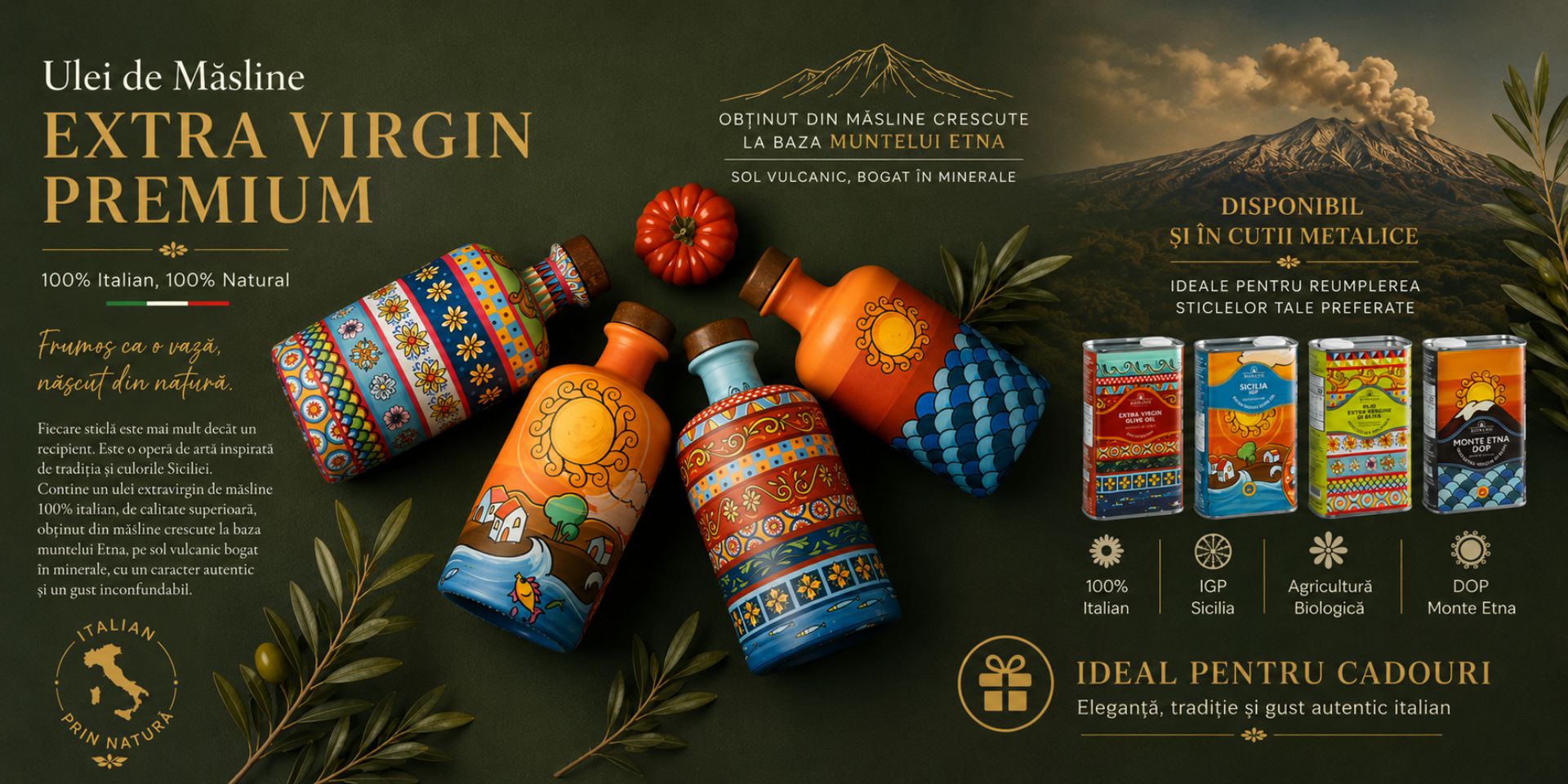 Ulei de masline premium - Colectia "Le Iconiche"