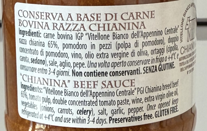 Ragu carne Chianina Accademia Toscana 180g sos italian gourmet [3]