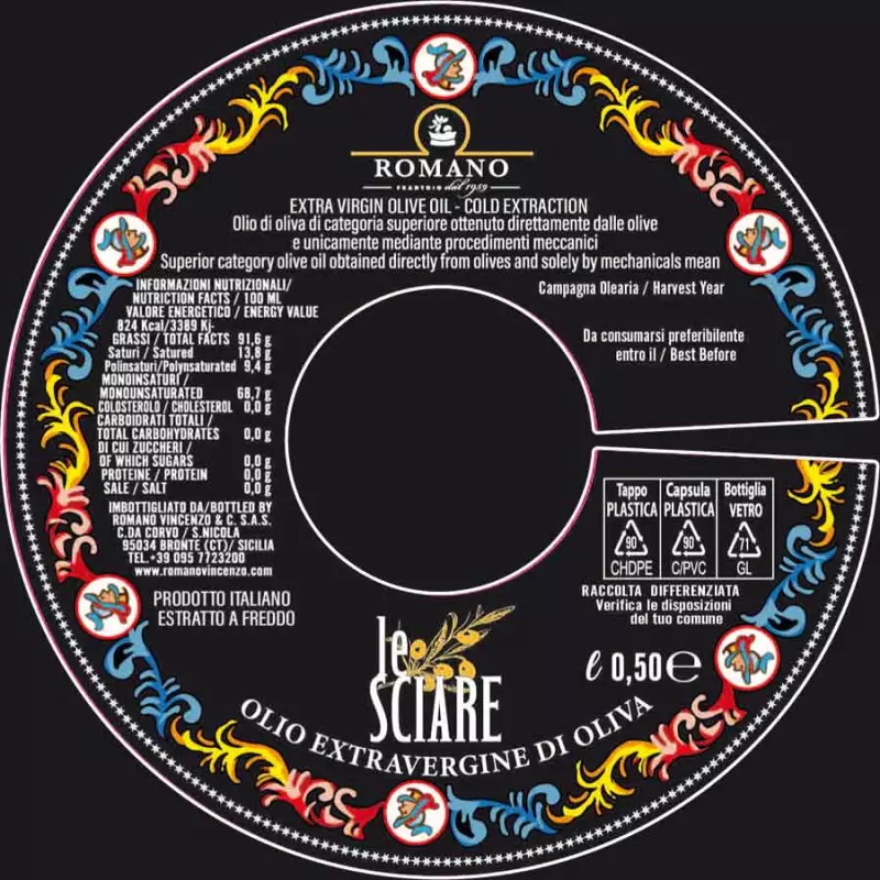 Ulei de masline extravirgin sicilian Testa di Moro Le Sciare negru Frantoio Romano Vincenzo 500 ml [3]