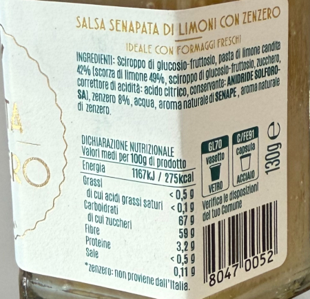 Sos dulce cu lămâie, ghimbir și muștar – I Fratelli Boschetti, 130 g [1]