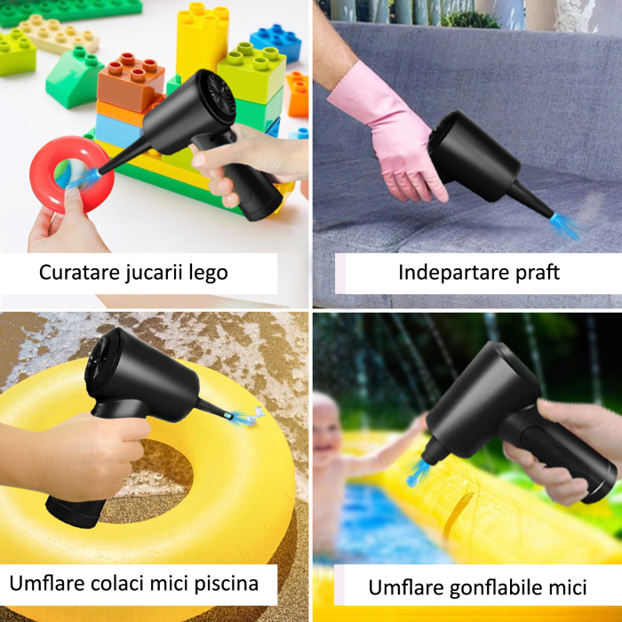 Aspirator si suflanta 2 in 1, fara fir, indepartare praf [3]
