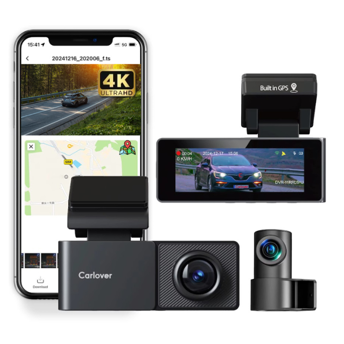 Camera auto, duala, 4K, model A3, GPS integrat, vedere nocturna [2]