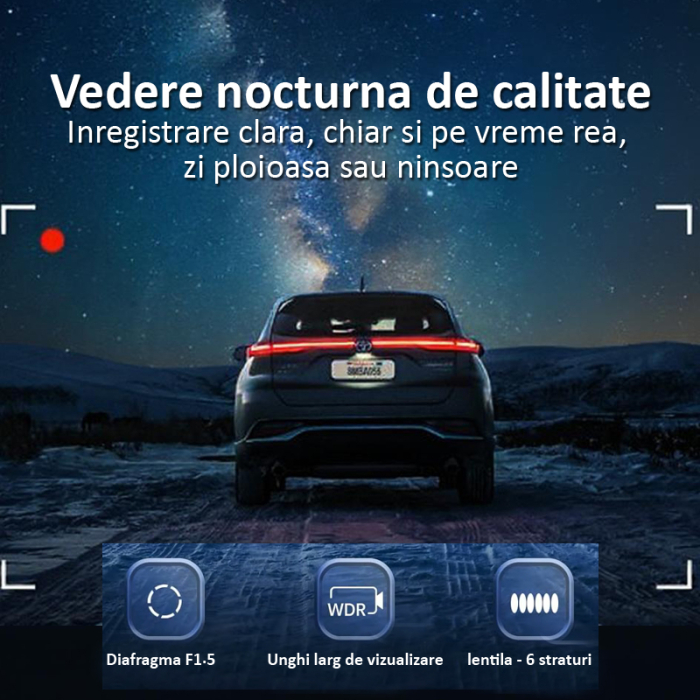 Camera auto, duala, 4K, model S2, vedere nocturna, G senzor [5]