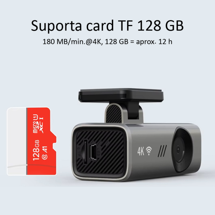 Camera auto, DVR, 4K, model S12, Wi-Fi, vedere nocturna [4]