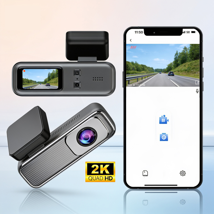 Camera auto DVR Model Q6 2K Quad HD, WiFi, aplicatie mobila, monitorizare parcare, USB-C, 12V [4]