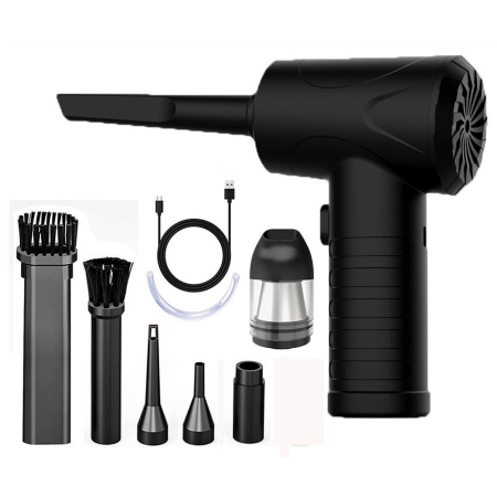 Casca Bluetooth 5.0 LC-B45 neagra si aspirator-suflanta auto 2-in-1 fara fir – set auto practic [3]