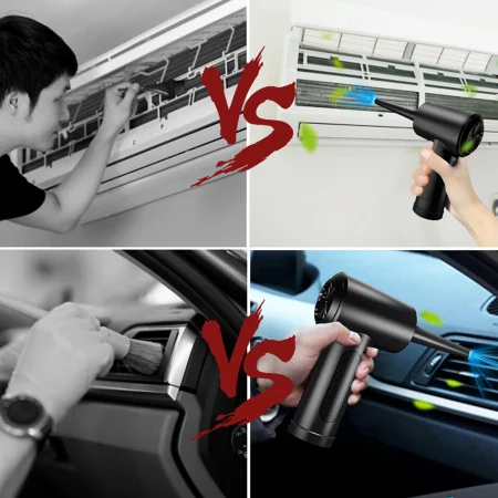 Casca Bluetooth 5.0 LC-B45 neagra si aspirator-suflanta auto 2-in-1 fara fir – set auto practic [4]