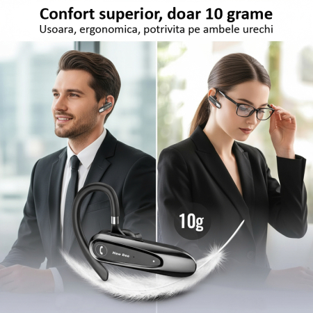 Cascuta Bluetooth New Bee LC-B45 pentru Soferi – Handsfree, Autonomie 24h, Microfon Dual DSP [3]