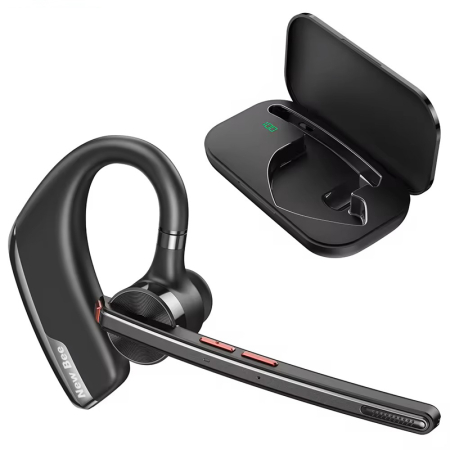 Casti Bluetooth soferi - Casca Bluetooth 5.2 Handsfree M51 – Autonomie 15 ore, Microfon ENC, Carcasa cu Afisaj Digital