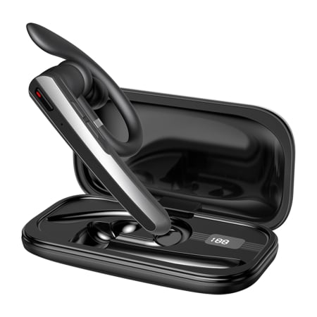 Casti Bluetooth soferi - Casca Bluetooth handsfree N19 pentru soferi – Apeluri clare, autonomie 13h, IPX5, USB-C