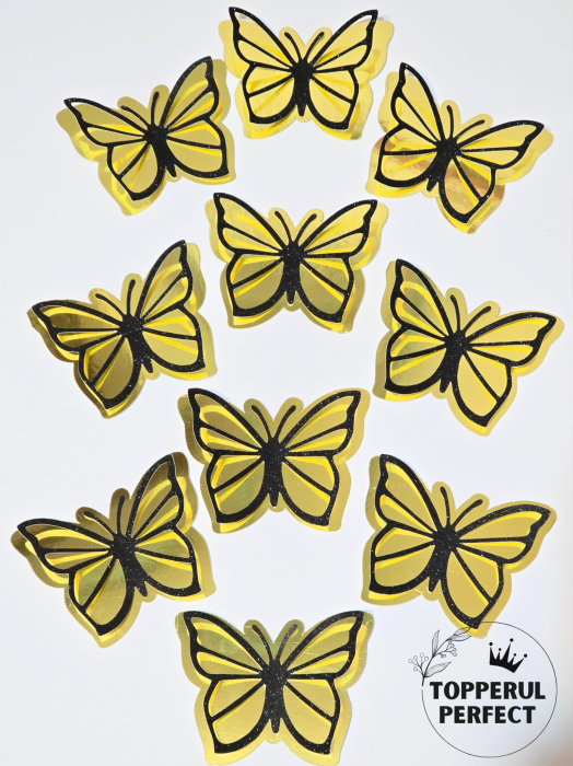 Set Fluturi 3D Negru + Auriu [1]