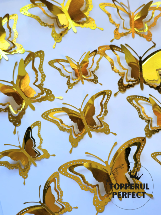 Set Fluturi 3D Aurii [1]