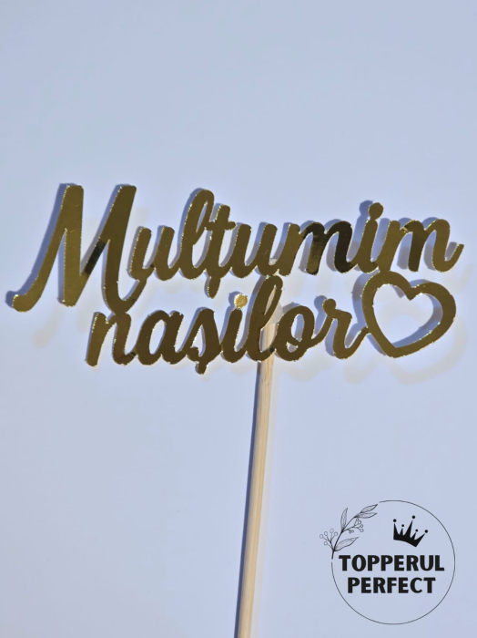 Topper Multimim Nasilor Auriu /1 Bucată [1]