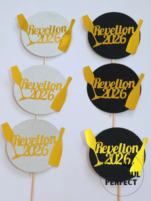 Set de 2 Bucati Revelion 2026 / Negru + Argintiu [1]