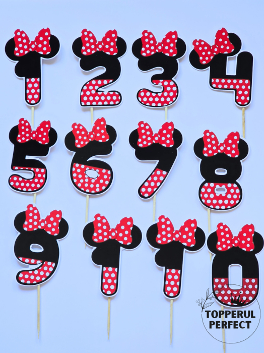 Set Toppere Cifre Minnie Mouse Imprimeu [1]