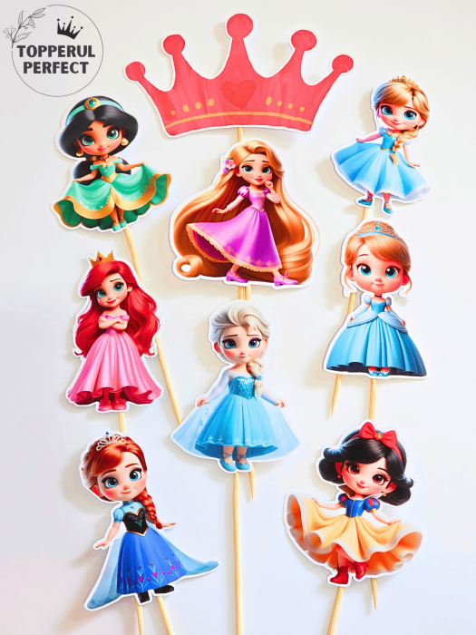 Set Toppere Printese Mici cu Coroana [1]