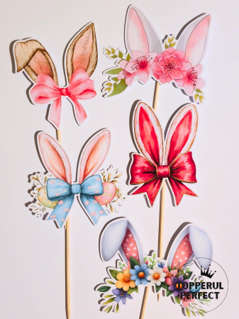 Toppere Tort de PASTE - Toppere Tort Paste Urechi Iepure – Decor Tort Paste Primavara