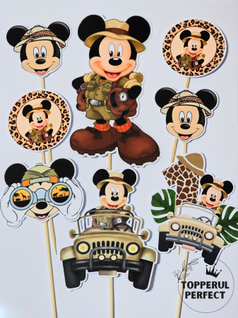 Toppere 1 an baieti - Set Toppere Mickey Mouse Safari