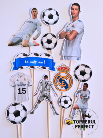 Toppere Baieti - Toppere Tort Cristiano Ronaldo Real Madrid – Decor Tort Fotbal