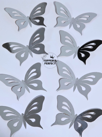 Fluturi - Set Fluturi Oglinda Argintii