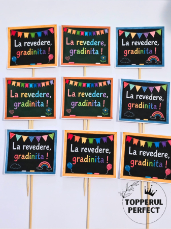 Absolvire Scoala - Set Toppere La Revedere Gradinita - Etichete Absolvire