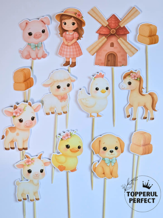 Toppere Animale - Set Toppere Ferma Fete