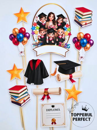 Absolvire Scoala - Set Toppere Absolvire 2026 Scoala/Gradinita