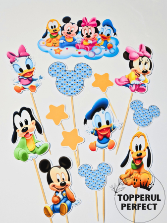 Toppere 1 an baieti - Set Toppere Mickey Mouse Echipa Bebe