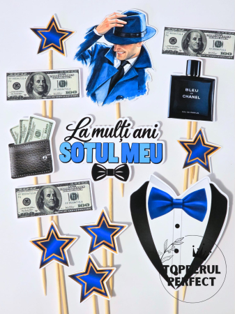 Toppere Torturi - Toppere Tort Sot - Decoratiuni Tort Barbati Aniversare