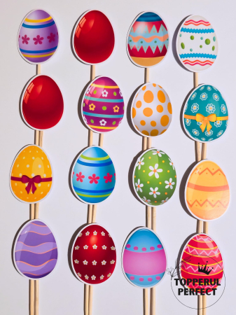 Toppere Tort de PASTE - Toppere Tort Oua De Paste – Decor Tort Paste Colorat